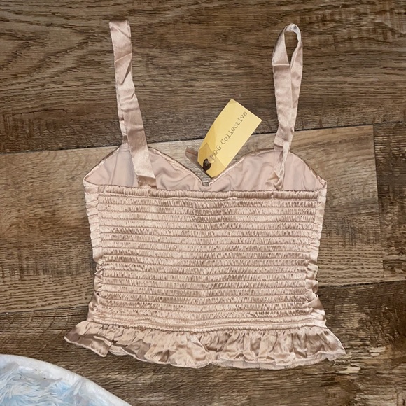 NWT B•O•G Collective Beautiful Tan Corset Type Tank Top - Picture 12 of 15